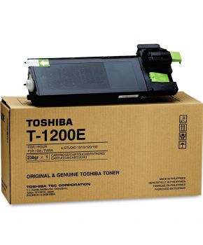 Cartucho de Toner Original Toshiba T1200E Negro Original para 6,500 páginas.