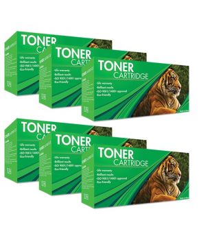 Six Pack de Cartucho de Toner 05X (CE505X) / 80X (CF280X)  / 120 Negro  Calidad Estándar para de Alto rendimiento 6,900 páginas.