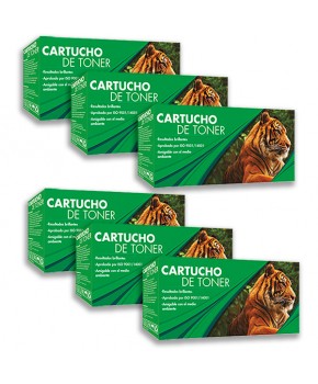 Six Pack de Cartucho de Toner TN-1060 Negro  Calidad Estándar para 1,000 páginas.