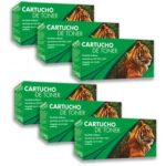 Six Pack de Cartuchos de Toner 55A (CE255A) Negro  Calidad Estándar para 6000 páginas.